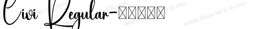 Civi Regular字体转换